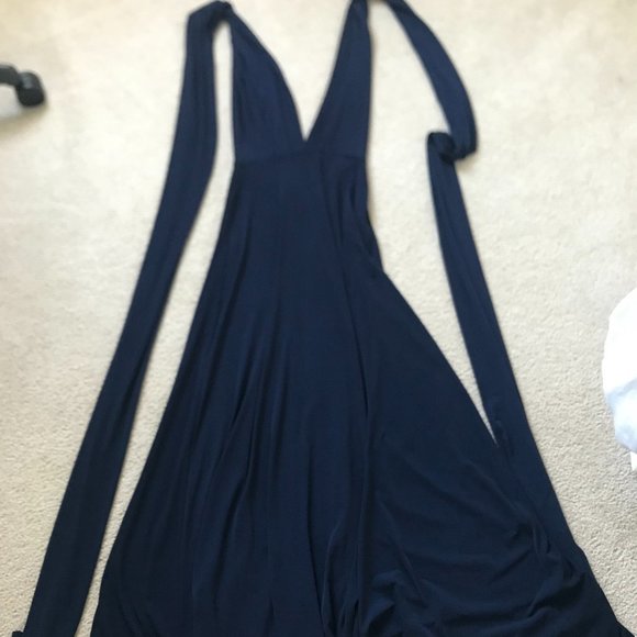 Navy Blue Convertable Gown - Picture 1 of 9